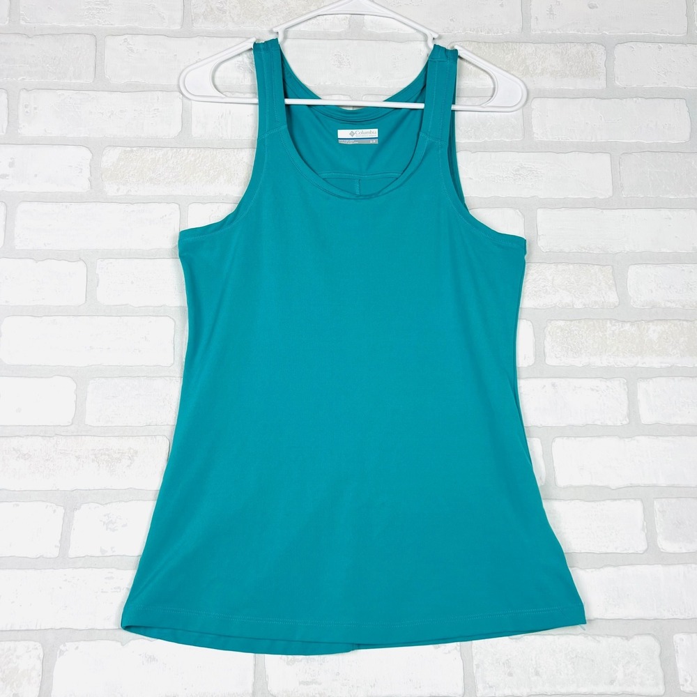 Columbia Omni-Wick Womens Teal Blue Performance Tank Top Size Small RN69724